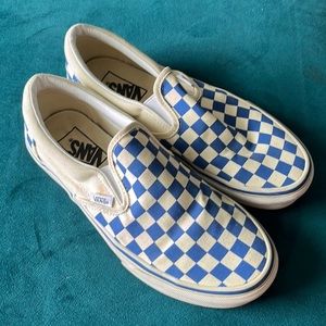 Blue checkered vans